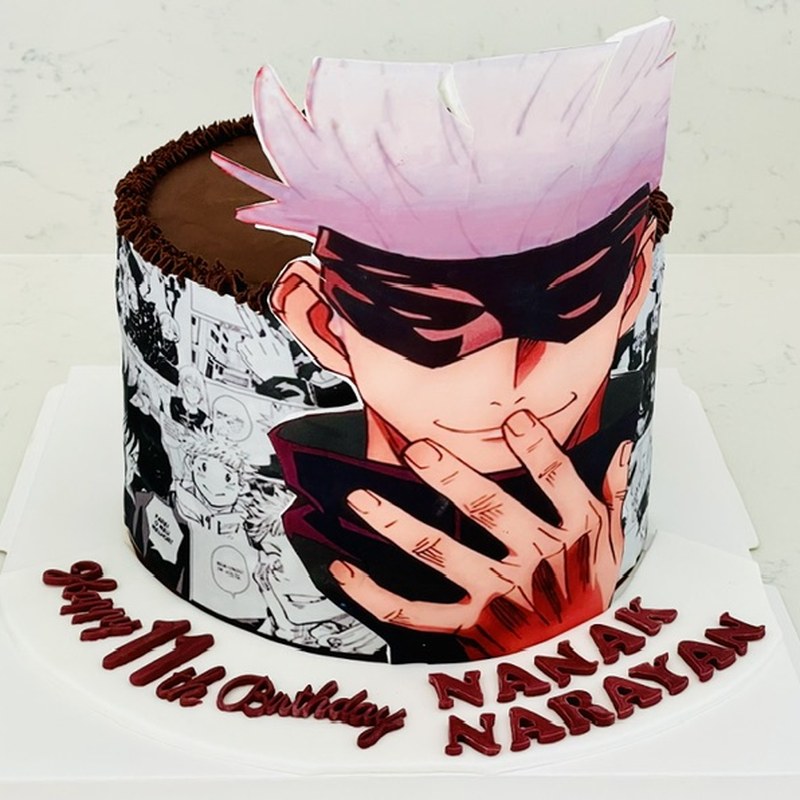 Custom cake — Anime print