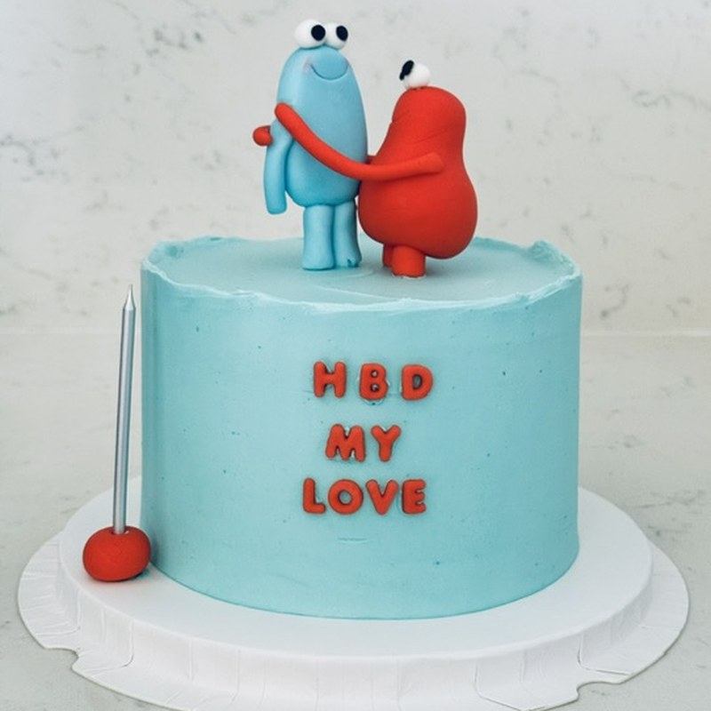 Custom cake — Two little characters